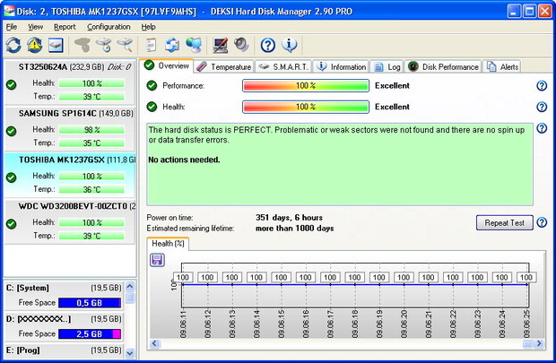 DEKSI Hard Disk Manager Screenshot
